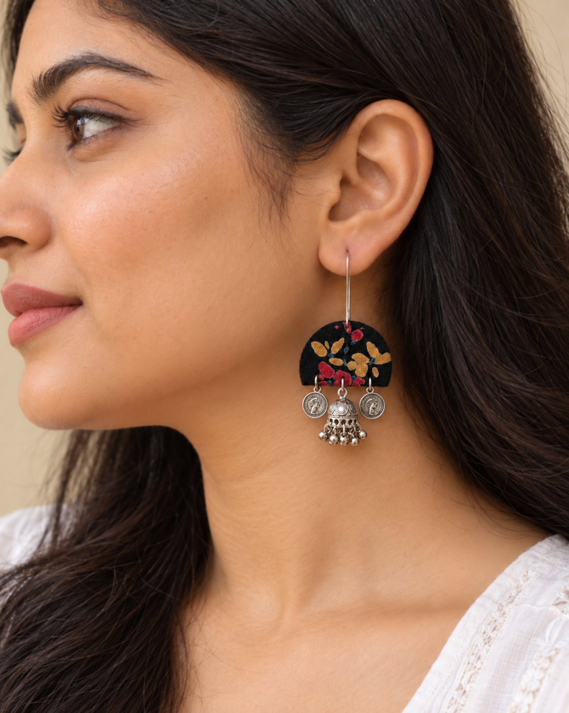 Midnight Bloom Jhumka