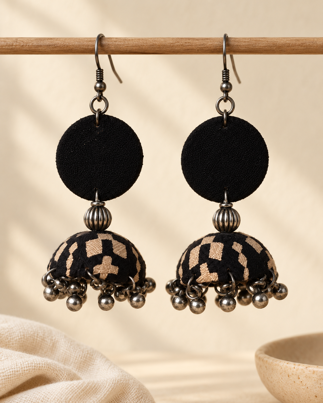 Noir Sand Jhumka