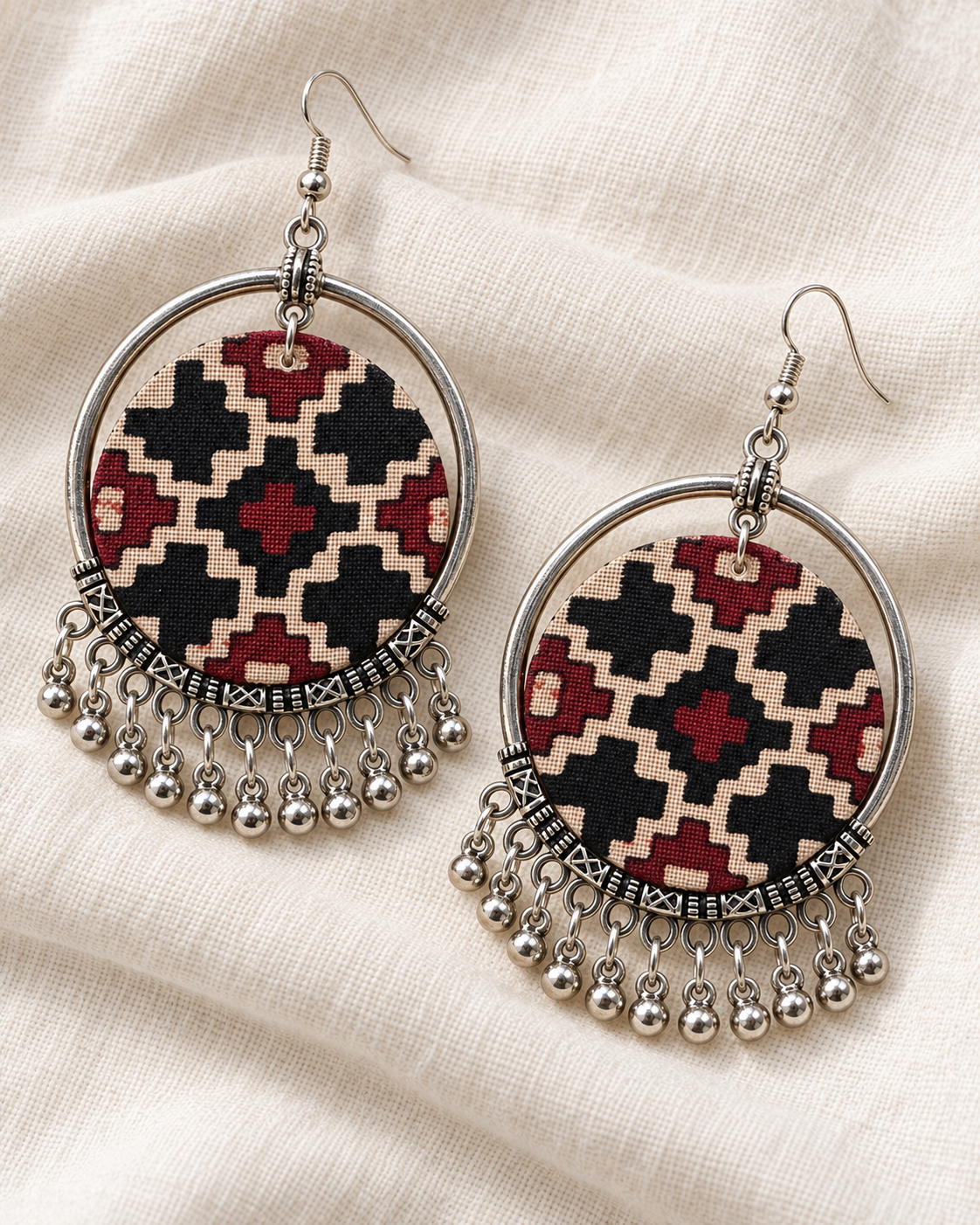 Earth Mosaic Hoops