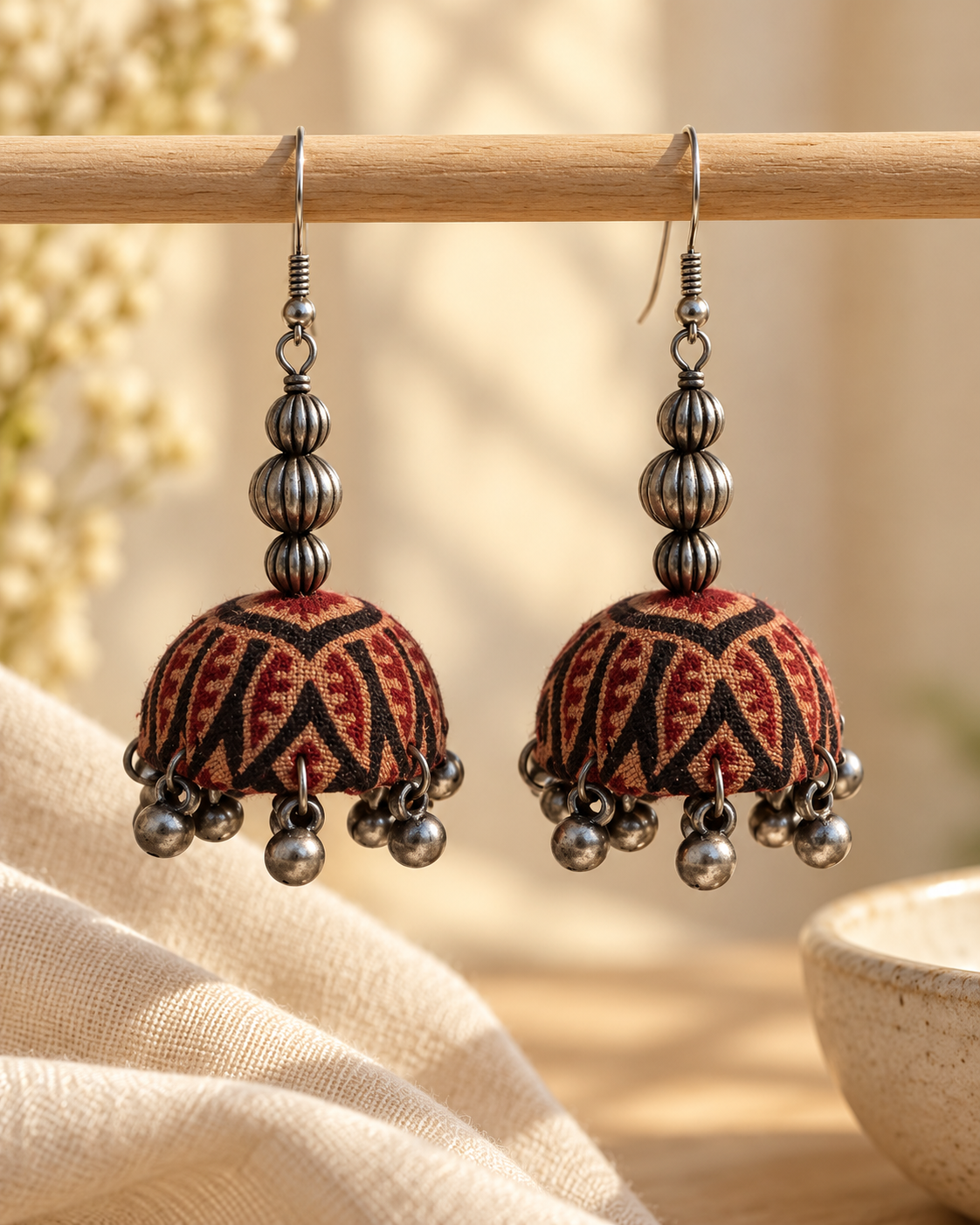 Rust Chevron Jhumka