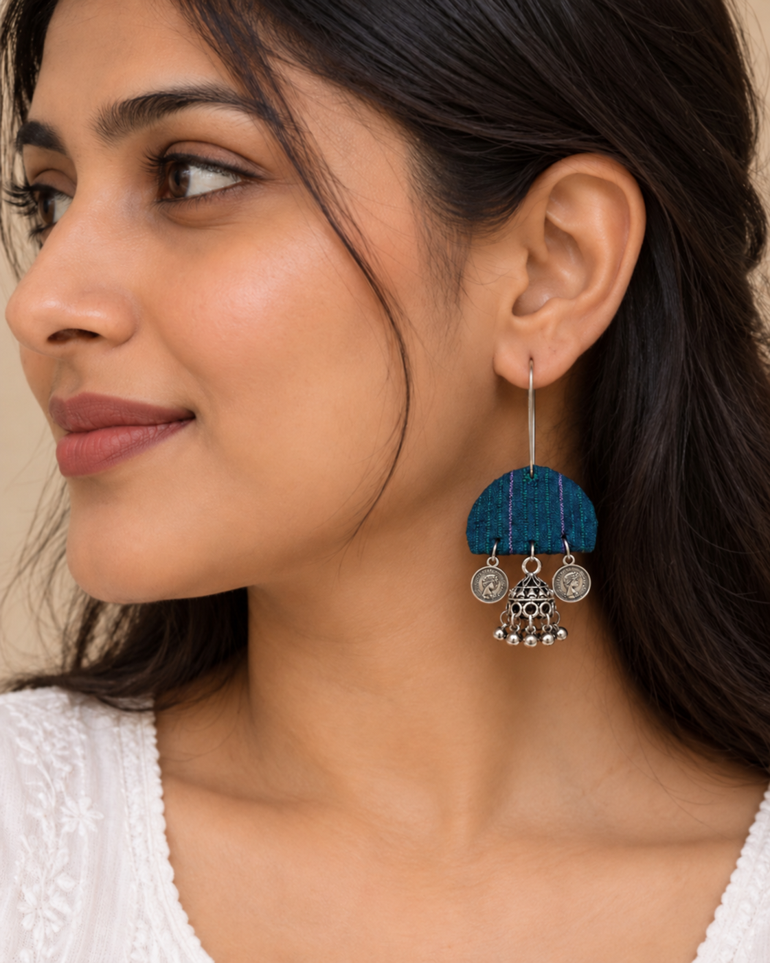 Teal Jhumka Charm