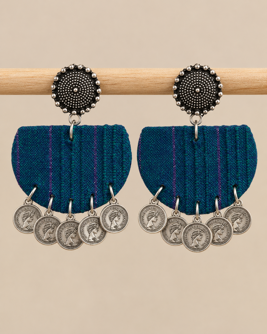 Teal Coin Charm