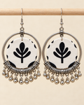 Ivory Leaf Hoops
