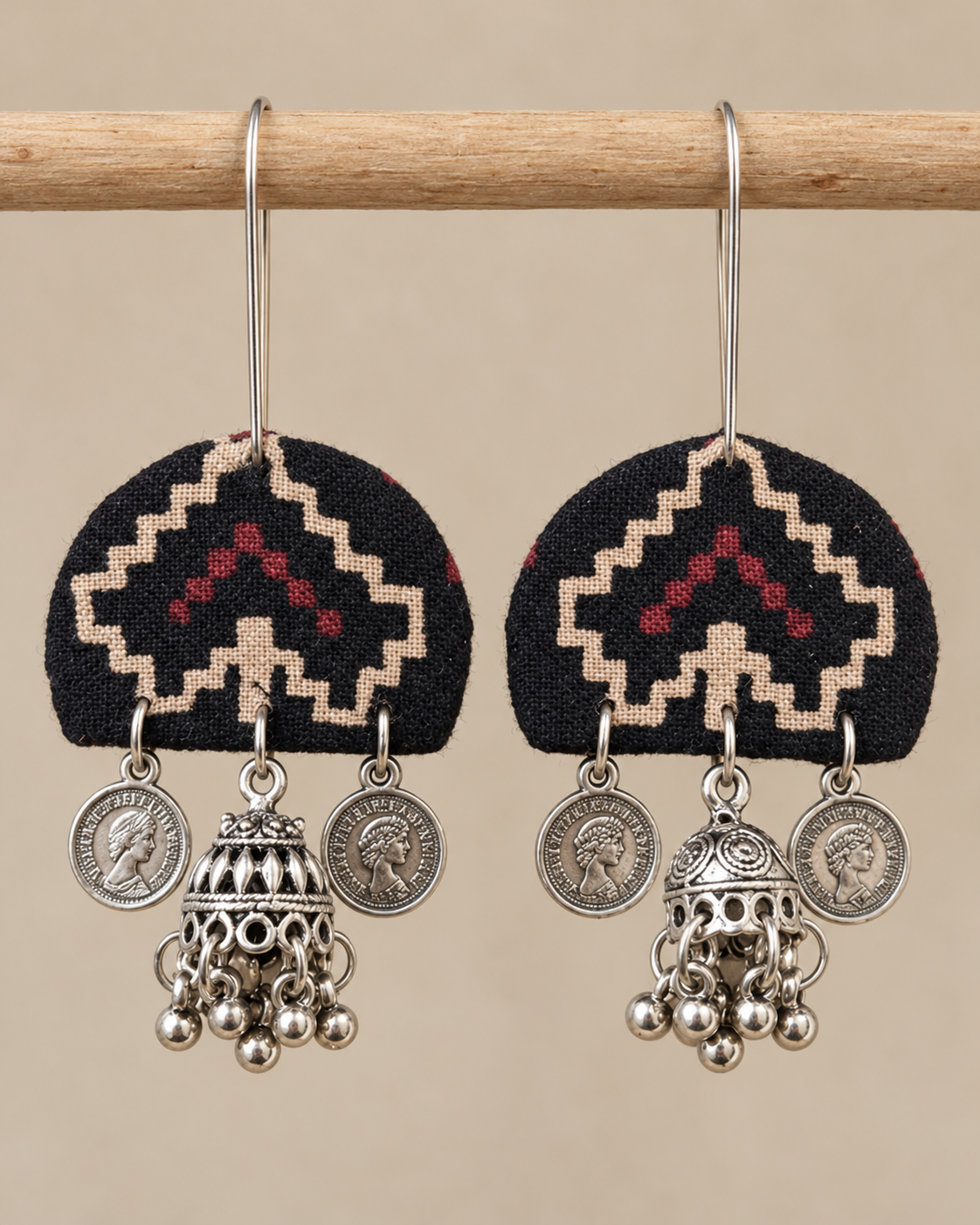 Midnight Motif Jhumka