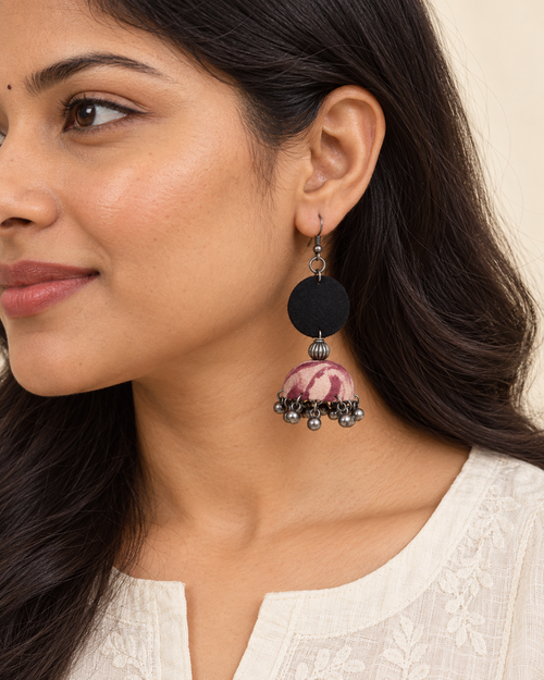 Blush Midnight Jhumka