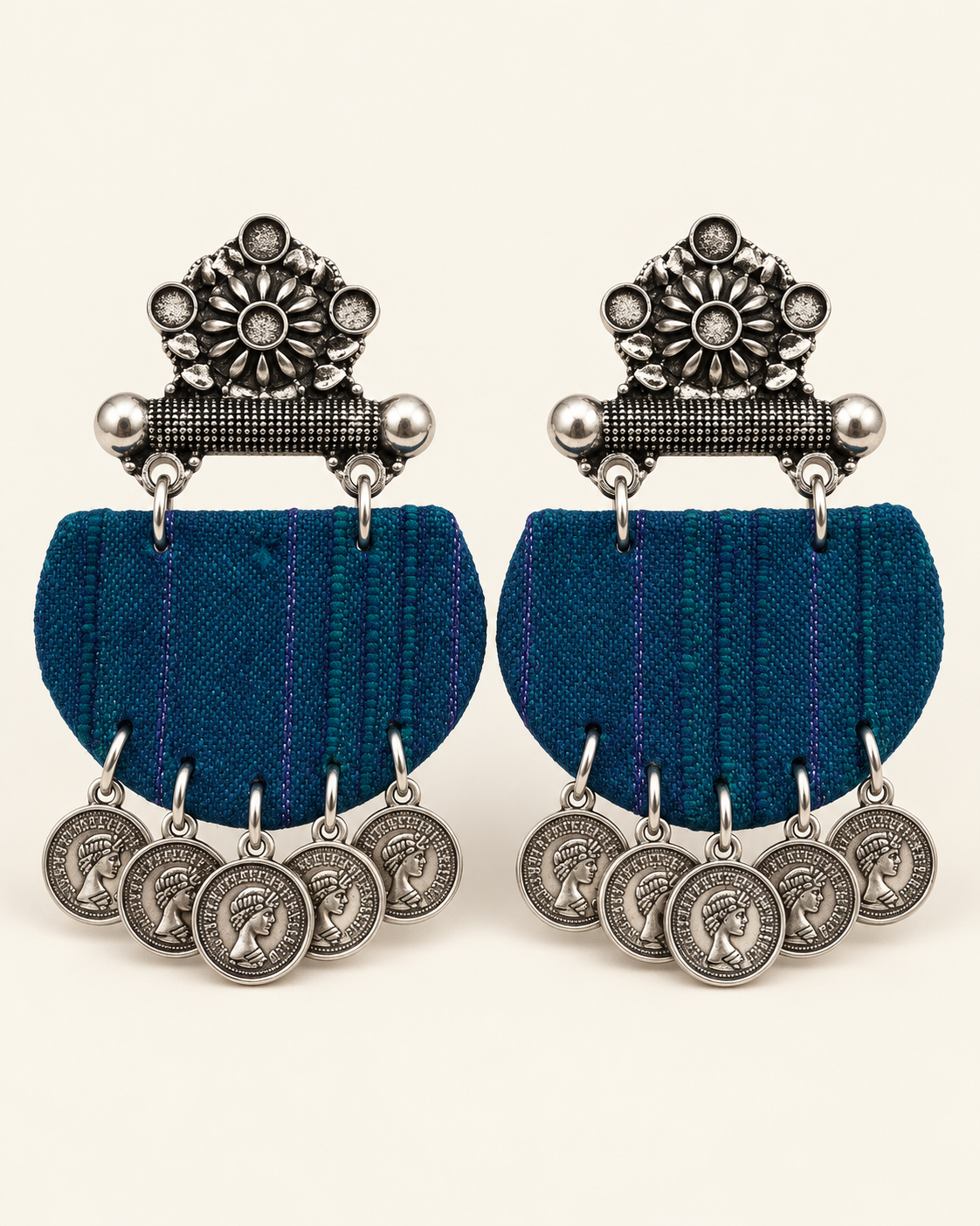 Teal Floral Charm
