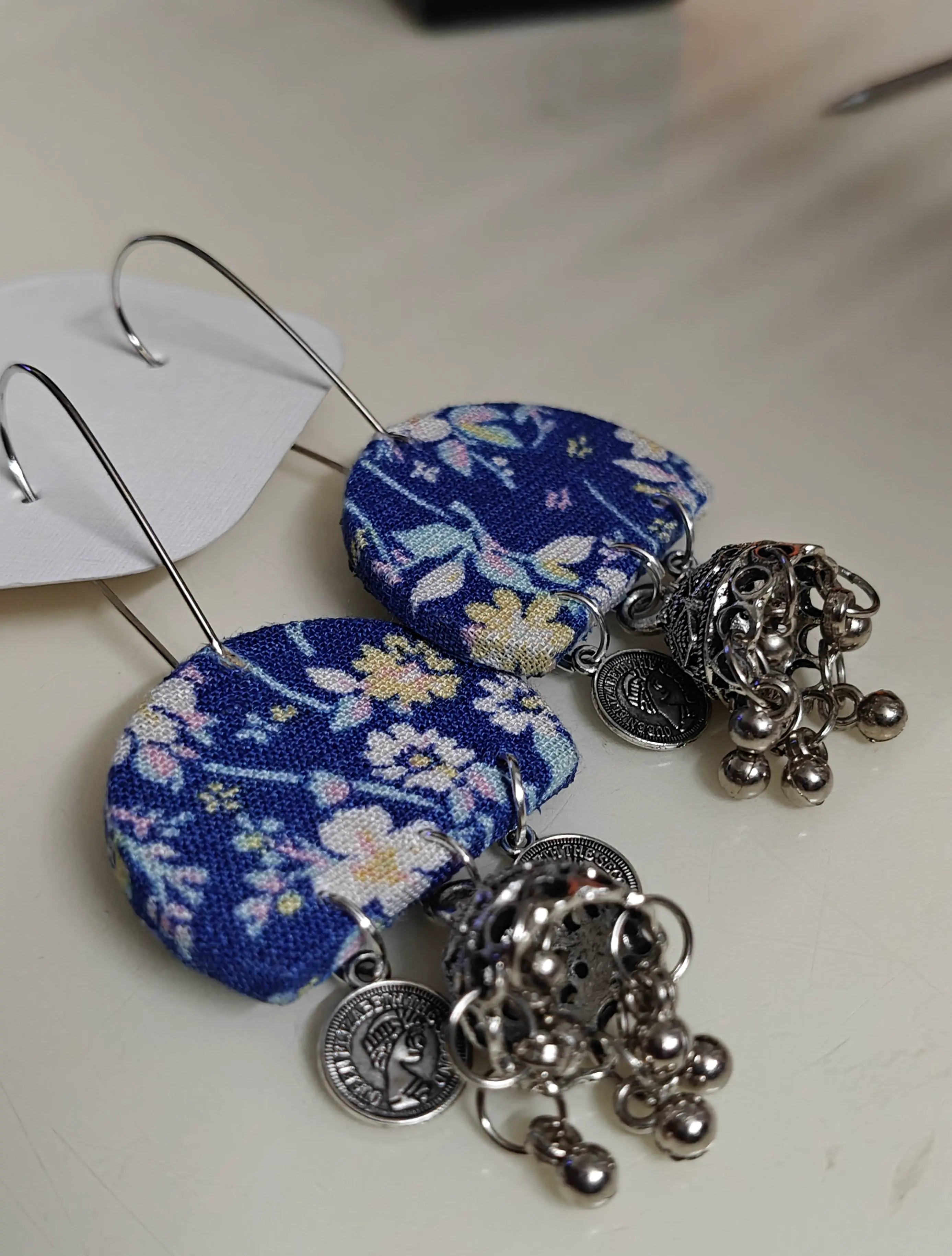 Royal Floral Jhumka Half Rounds