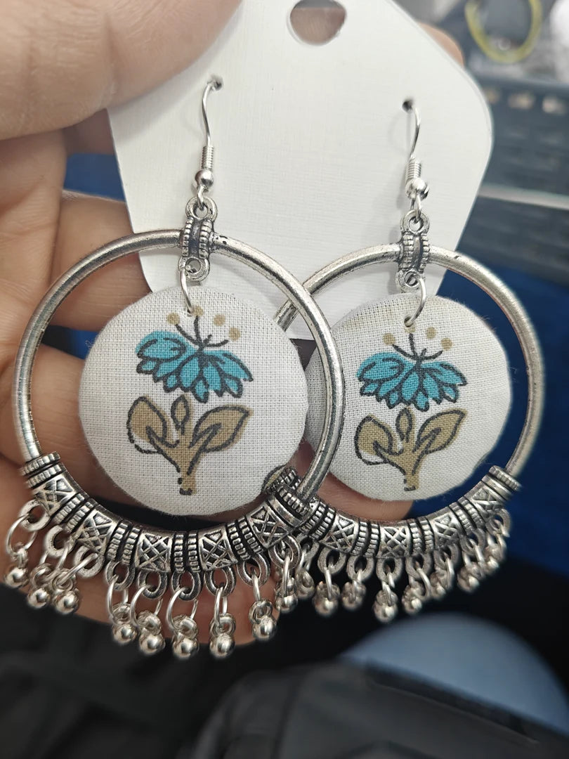 Ivory Floral Fabric Hoops