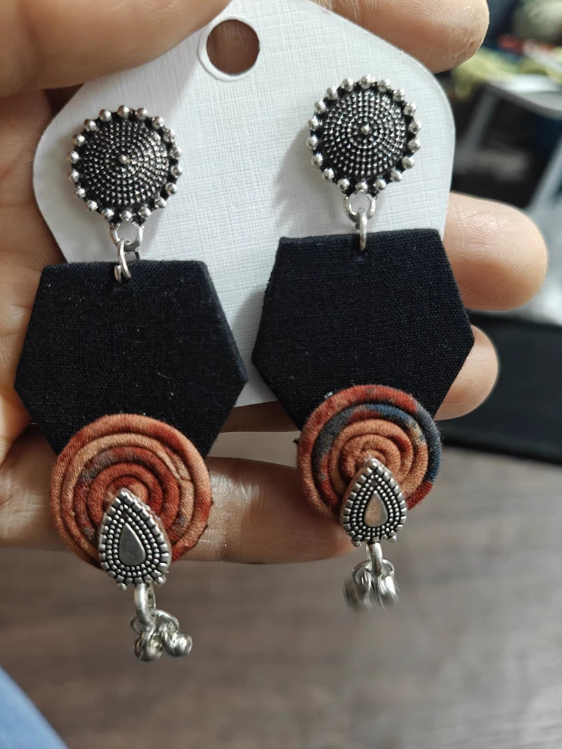 Black Spiral Drop Pentagons